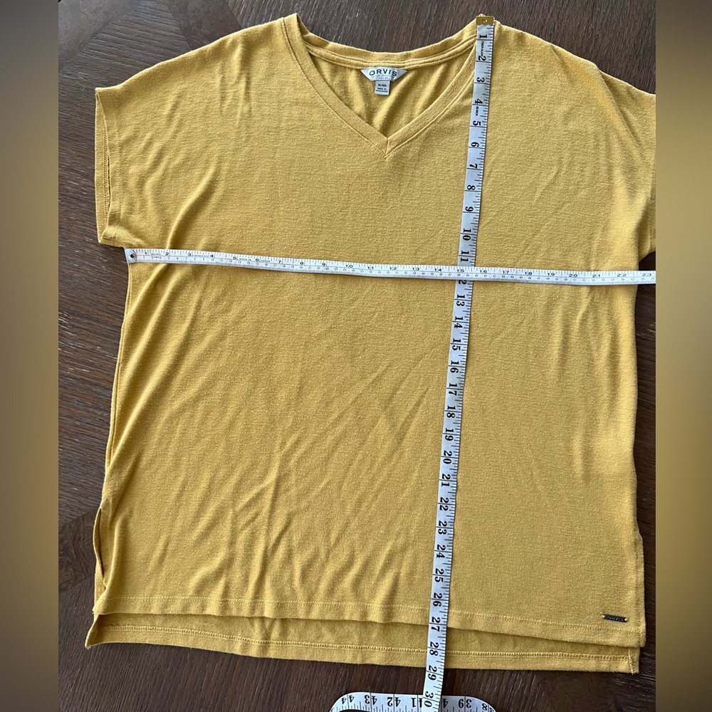 XL Mustard gold Orvis blouse
